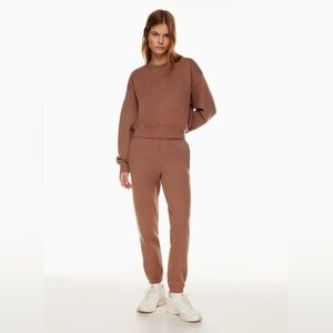 NWT Aritzia Tna New Cozy Fleece Perfect Sweatpant - Teddy Bear Brown - M